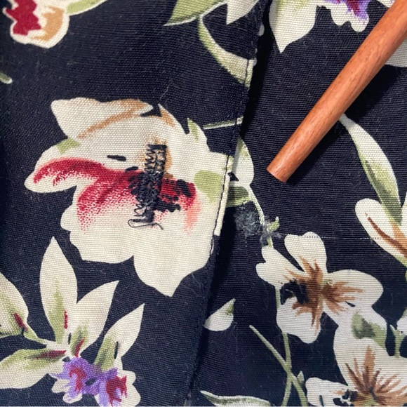 Robbie Bee Vintage 90s Black Floral Shift Dress - Picture 7 of 10